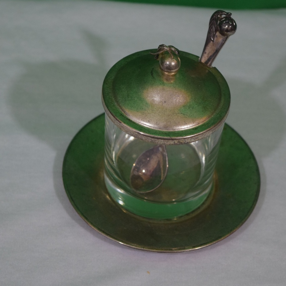 Godinger Silver Art Co. glass jam jar